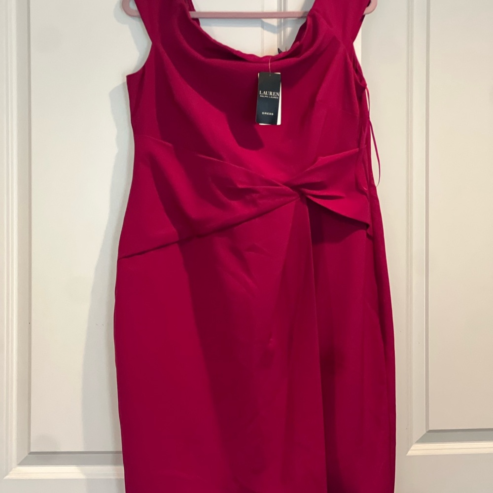 Ralph Lauren Fuchsia Midi Dress